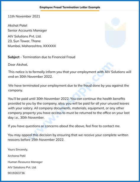 Employee Fraud Termination Letter Know How To Write One UBS