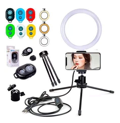 Ring Light Luz Led Iluminador Mesa Live Selfie Make 16cm Top MercadoLivre