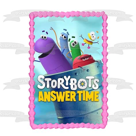 Storybots Answer Time Beep Bang Bing Boop and Bo Edible Cake Topper Im – A Birthday Place