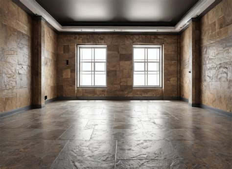 premium photo  large room   large stone floor