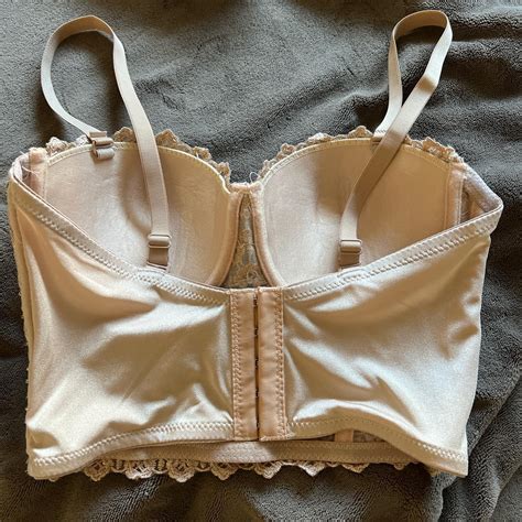 Nude Corset With Adjustable Straps Embellished With Depop