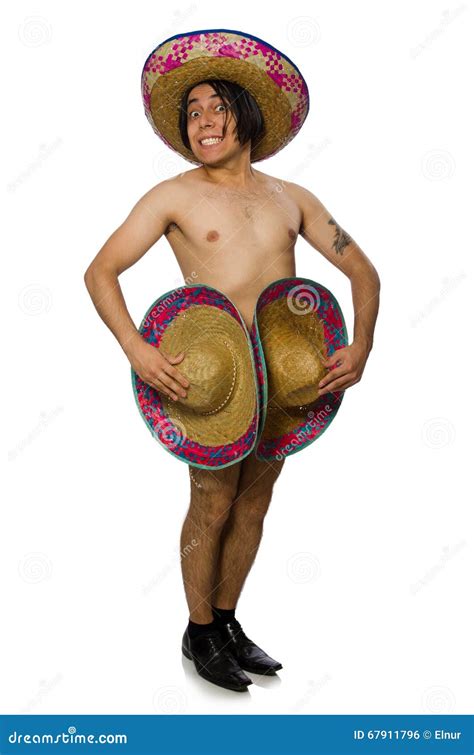 The Naked Mexican Man Isolated On White Stock Photo Image Of Cowboy Mariachi