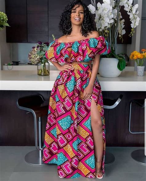 Authentic African Kente Crop Top And Skirt Skirt And Top Outfit Ankara Skirt And Blouse