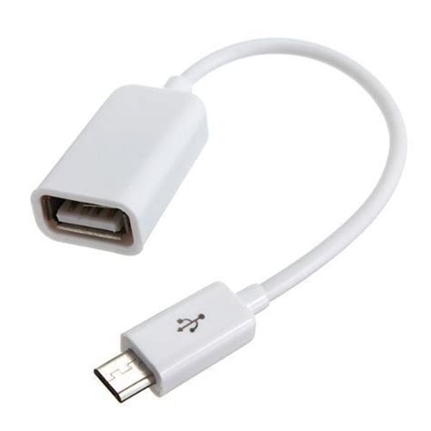 Fedus White Otg Cable Micro Usb To Usb Otg Cable Connector Adapter Android Mobiles Phone