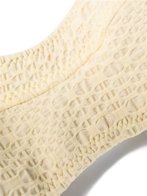 Lisa Marie Fernandez Texture Finish Bikini Set Yellow FARFETCH