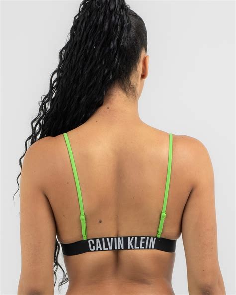 Shop Calvin Klein Bralette Bikini Top In Ultra Green Fast Shipping Easy Returns City Beach
