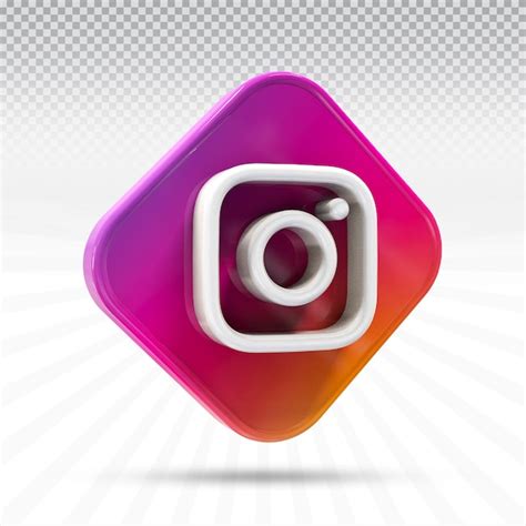 Symbole Instagram D Social Media Logos Im Modernen Stil Premium Psd