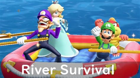 Super Mario Party River Survival Luigi With Waluigi Pom Pom And