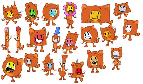 BFDI S1 Contestants Tanooki Forms by alexiscurry on DeviantArt