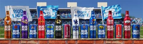 Cheers Unm Athletics Bud Light Team Up For Lobo Branded Beer Cans Bottles Sports