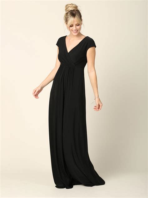 Mother of the Bride V Neck Long Formal Dress | The Dress Outlet