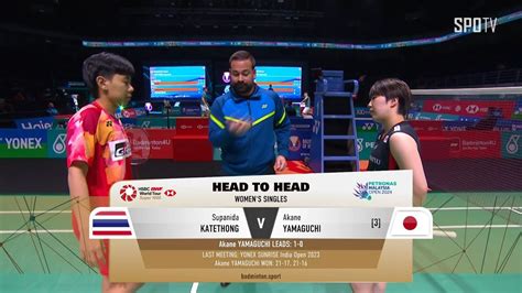 Bwf Ws Round Of Supanida Katethong Vs Akane Yamaguchi H L