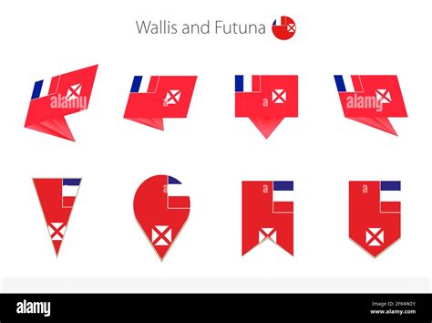 Wallis And Futuna National Flag Collection Eight Versions Of Wallis