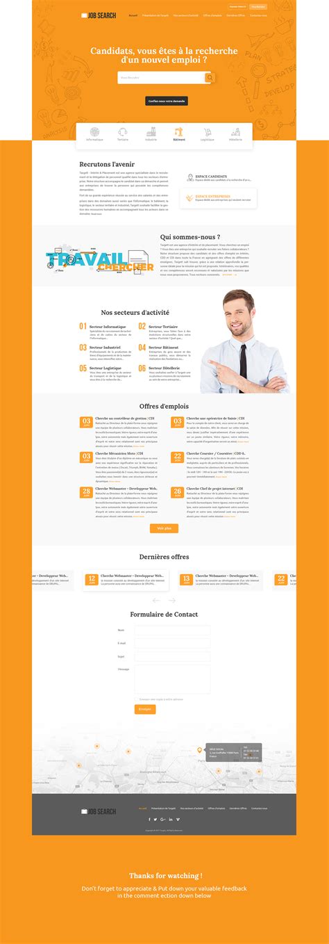 Job search website on Behance