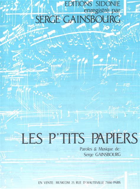 P Tits Papiers Les Le Temps Des Chansons