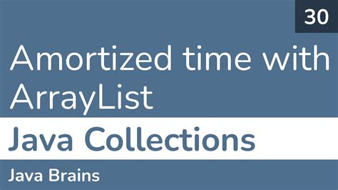 Amortized Time With Arraylist Java Collections Youtube