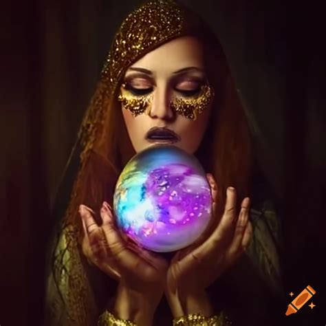 Image of a fortune teller looking into a crystal ball