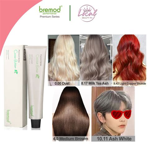 Bremod Premium Hair Color Light Copper Blonde Honey Tea Brown Black Dust Milk Tea