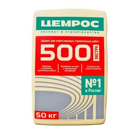 Цемент Цемрос Экстра М500 ЦЕМ II А-Ш 42.5 Н, 50 кг купить с доставкой