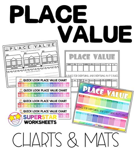 Place Value Chart Superstar Worksheets