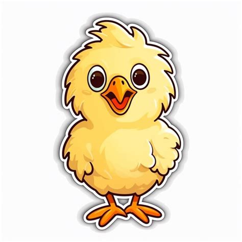 Premium AI Image Cartoon Chicken With Big Eyes And A Big Smile