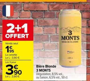 Promo Bière Blonde Monts chez Carrefour iCatalogue fr