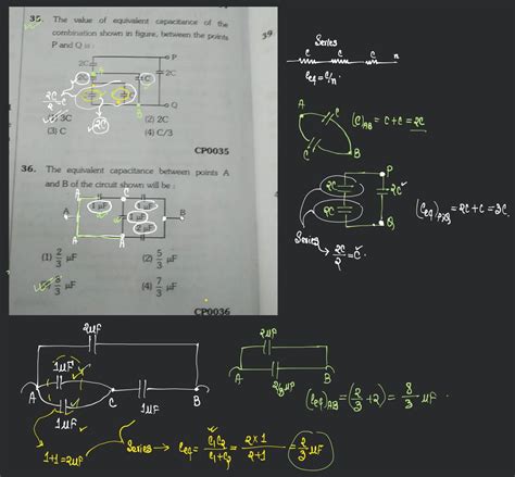 Find The Equivalent Capacitance Of The Combination Shown In Fig Between