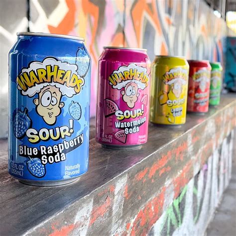 Warheads Soda Sampler Pack Sour Fruity Soda With Classic Flavors 5