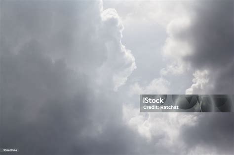 White Cloud Background Grey Sky Before Raining Stock Photo Download