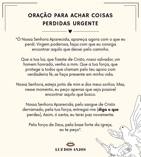 Oração Para Achar Algo Perdido - 7