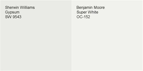 sherwin williams gypsum  benjamin moore super white comparison