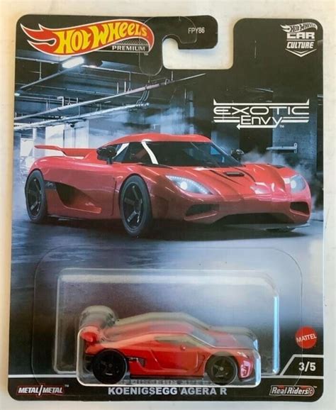 New Hot Wheels Premium Car Culture Exotic Envy Koenigsegg Agera R Car Hcj Contemporary
