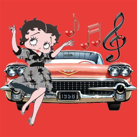 Dancing Betty Boop 1958 Cadillac Sticker Etsy