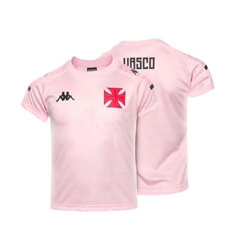 Camisa Kappa Vasco Supporter Juvenil Outubro Rosa Gigante CRVG A