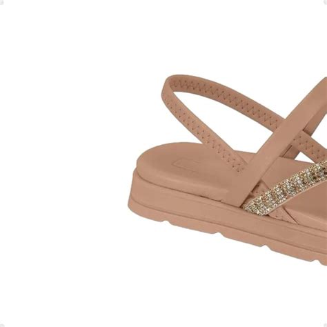 Sandália Feminina Papete Moleca Nude Bege