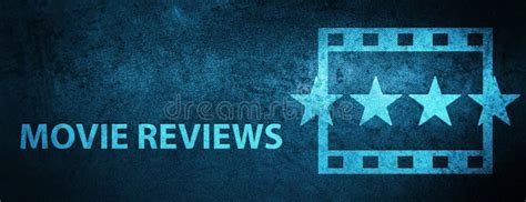 Movie Reviews Special Blue Banner Background Stock Illustration - Illustration of banner, icon ...