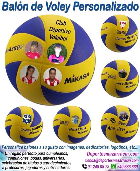 Balón Voleibol personalizado imágenes y textos Deportes Mazarracin