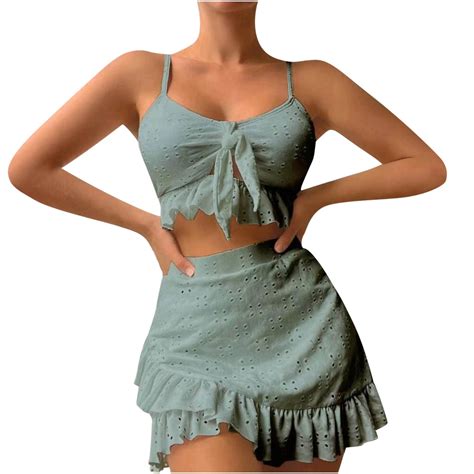 BeAi Sexy Swimsuit Sets For Women 3 Piece With Cover Up Floral Bikini Sets For Women Ruffle