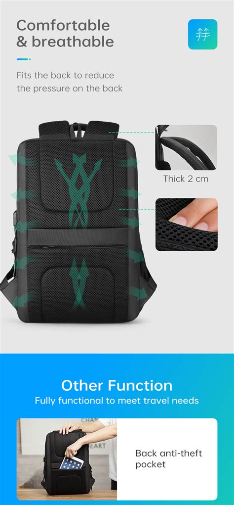 Mark Ryden External Usb Charging Backpack Large Capacity Waterproof ...