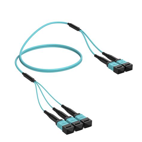 Om3 Multimode 2×mpo Mtp 12f To 3×mpo Mtp 8f Conversion Cable 24 Fibers Starry Optics