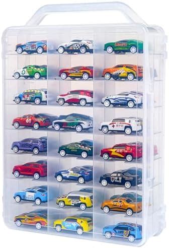 Amazon Toy Car Storage Organizer Case For Hot Wheels Car Double Sided Display Carrying