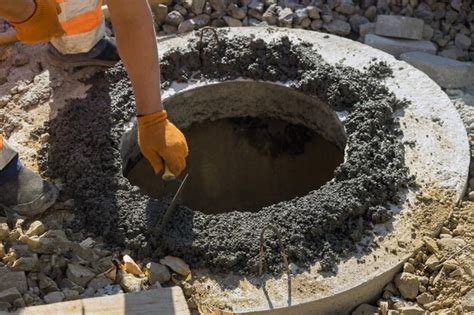 Premium Photo Construction Worker Installation Of Sewerage A Sewer