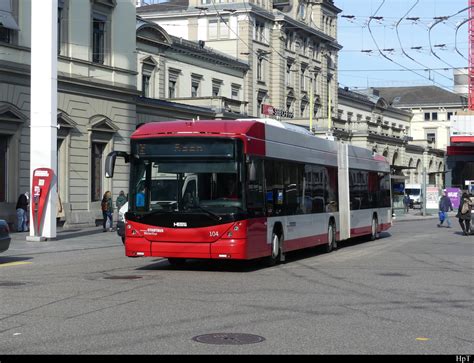 Stadtbus Winterthur Hess Trolleybus Nr 104 Unterwegs In Winterthur Am