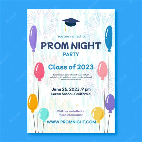 Free Vector | Hand drawn prom invitation template