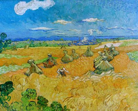 V V Gogh Wheat Field W Reaper Ptg Vincent Van Gogh Als