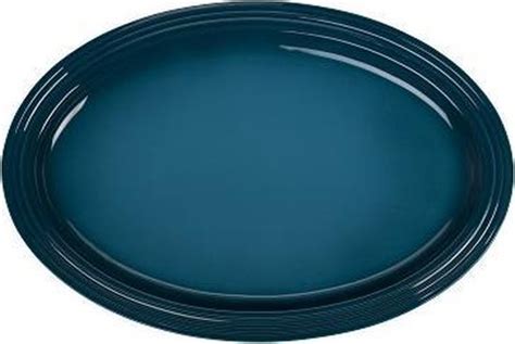 LE CREUSET Aardewerk Ovale Serveerschaal 46cm Deep Teal Bol