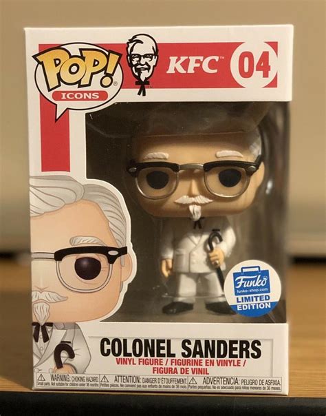 Pop Icons Kfc Colonel Sanders With Cane Funko Limited Edition