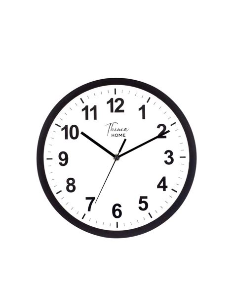 Reloj Redondo De Pared Negro 30cm