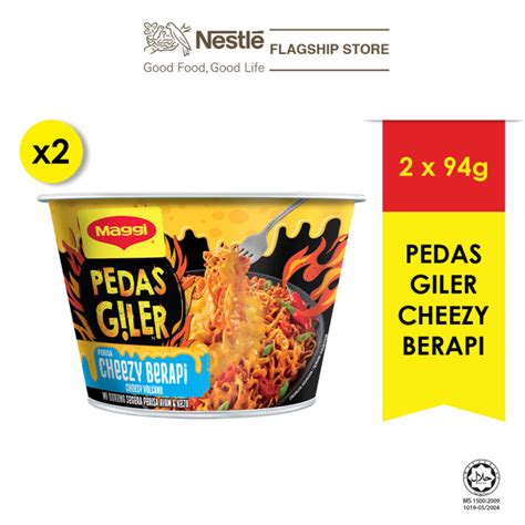 Maggi Pedas Giler Cheezy Berapi Bowl 94g Bundle Of 2 Lazada