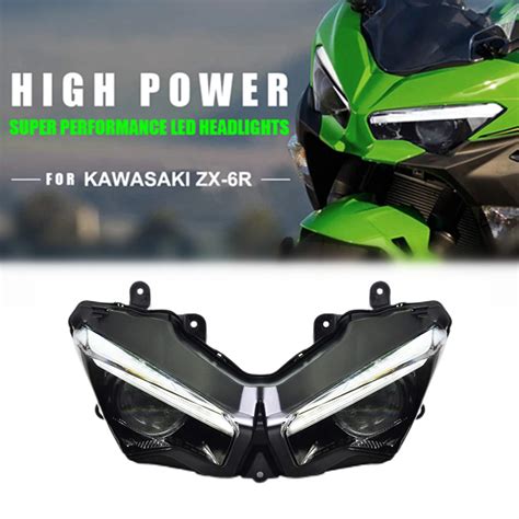 1X Full LED Headlight Assembly For Kawasaki Ninja ZX 4R ZX 4RR 2019 E